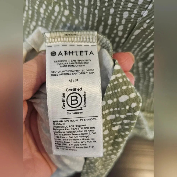 Athleta Santorini Thera Dress •Size Medium Petite• Casual Modal Spandex - Picture 11 of 12